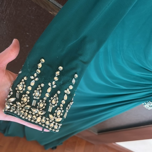 Mac Duggal WOMENS RUCHED EMBELLISHED EVENING DRESS size 10 New with tags - Picture 7 of 11